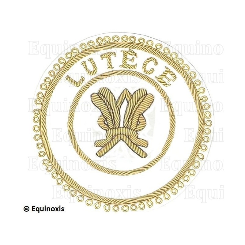 Badge / Macaron GLNF – Grande tenue provinciale – Grand Secrétaire – Lutèce – Brodé main